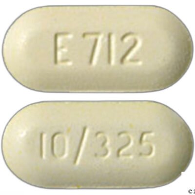 Percocet E712 yellow oval pill – 10/325 pain relief medication