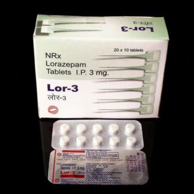 Lorazepam Lor-3 (Ativan) tablets for anxiety & insomnia relief.